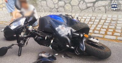 Nieletni motorowerzysta spowodował kolizję drogową